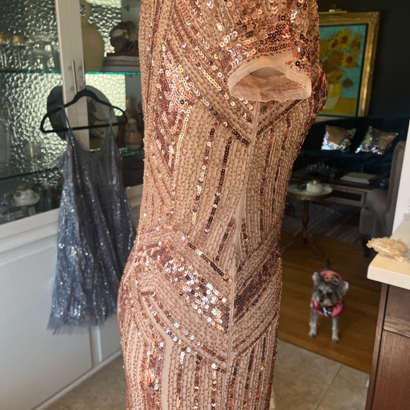 New with tags. Pink Gold sequin dress. - Picture 5 of 11